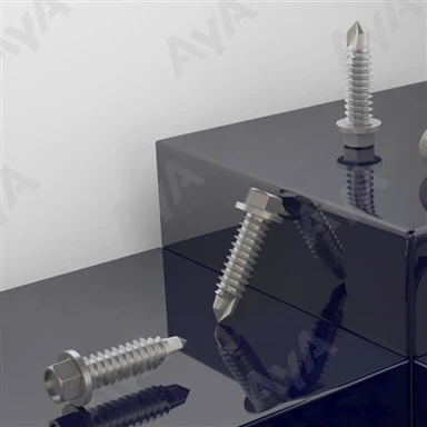 Stainless hex ti a ɛyɛ self drilling screws .
